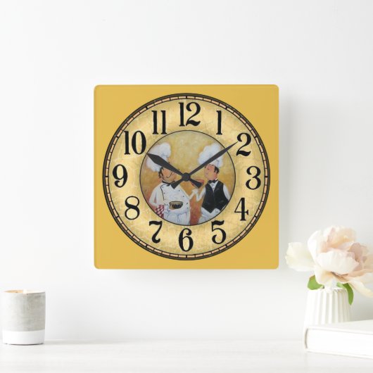 2  Chefs Vierkante Klok (Huis)