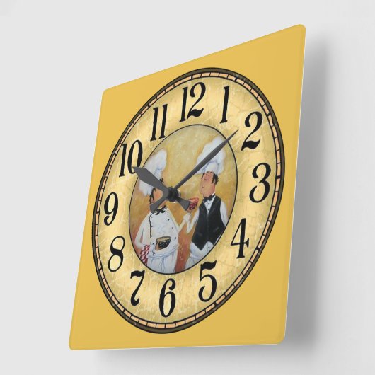 2  Chefs Vierkante Klok (Hoek)