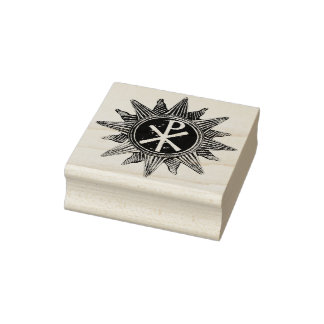 2" Chi Rho Vredes Christogram rubber stempel
