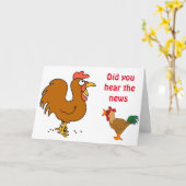 2 CHICKENS DIE HUN WISHES=WEDERZIJDSE BIRTHDAY CLU KAART (Gele Bloem)