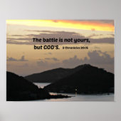 2 Chronicles 20:1 De strijd is niet van jou... Poster (Voorkant)