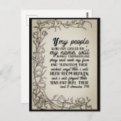 2 Chronicles 7:14 als mijn mensen bidden Briefkaart (Voorkant / Achterkant)