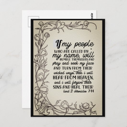 2 Chronicles 7:14 als mijn mensen bidden Briefkaart (Voorkant / Achterkant)