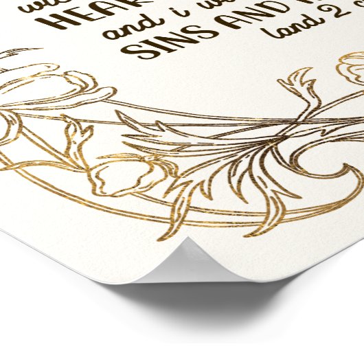 2 Chronicles 7:14 als mijn mensen bidden Poster (Hoek)