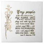 2 Chronicles 7:14 als mijn mensen bidden Tegeltje (Voorkant)