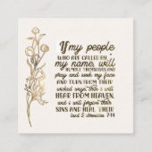 2 Chronicles 7:14 als mijn mensen bidden Vierkante Visitekaartje (Voorkant)