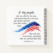 2 Chronicles 7:14 Als mijn volk de vlag van de Ver Notitieboek (Achterkant)