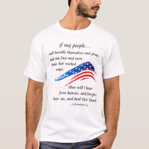 2 Chronicles 7:14 Als mijn volk de vlag van de Ver T-shirt