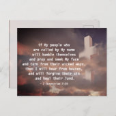 2 Chronicles 7:14 Als mijn volk zal bidden Briefkaart (Voorkant / Achterkant)