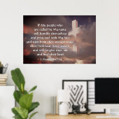 2 Chronicles 7:14 Als mijn volk zal bidden Poster (Thuiskantoor)