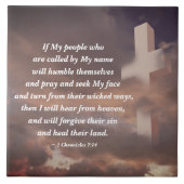 2 Chronicles 7:14 Als mijn volk zal bidden Tegeltje (Voorkant)