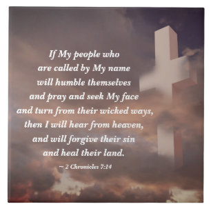 2 Chronicles 7:14 Als mijn volk zal bidden Tegeltje