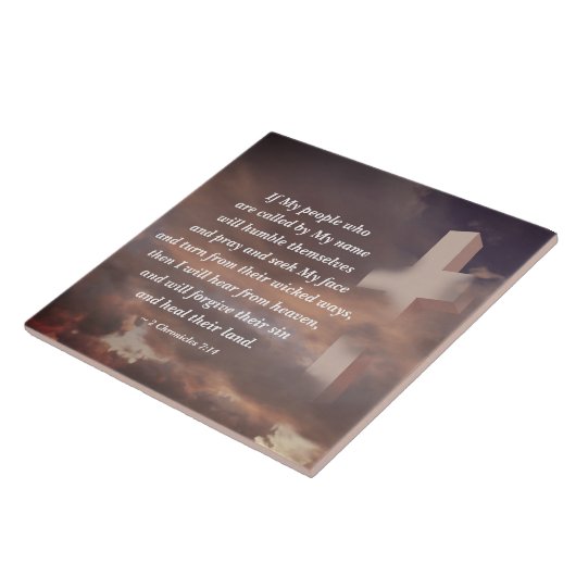 2 Chronicles 7:14 Als mijn volk zal bidden Tegeltje (Zijkant)