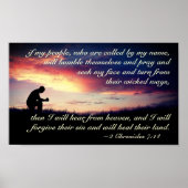 2 Chronicles 7:14 Bijbel als mijn mensen bidden Poster (Voorkant)