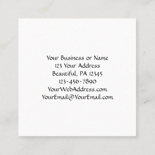 2 Chronicles 7:14 BijbelAmerikaanse vlag Christeli Vierkante Visitekaartje (Achterkant)