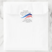 2 Chronicles 7:14 Manuscript, Amerikaanse Vlag Vierkante Sticker (Tas)