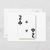 2 Clubs-speelkaart Briefkaart (Voorkant / Achterkant)