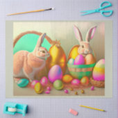 2 Collectie voor paasBunny en gouden eieren Tissuepapier (Craft)