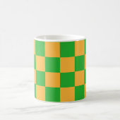 2 Color Checkered Square Pattern  Koffiemok (Center)