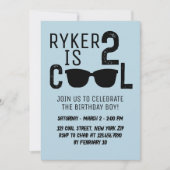 2 Cool Retro Zonnebril Jongen 2e Verjaardag Kaart (Voorkant)