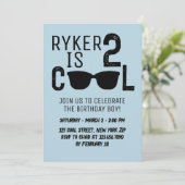 2 Cool Retro Zonnebril Jongen 2e Verjaardag Kaart (Staand voorkant)