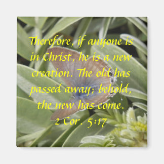 2 Cor. 5:17 Vlinder Magneet
