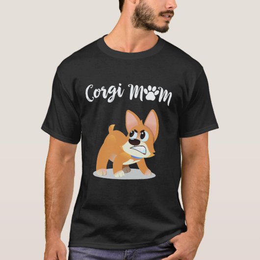 2 Corgi Moeder Corgi T-shirt (Voorkant)