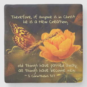2 Corinthianen 5:17 Als iemand in Christus is, Bij Stenen Onderzetter