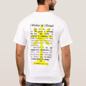 2 Corinthians 12:9-10 (kleur) T-shirt (Achterkant)