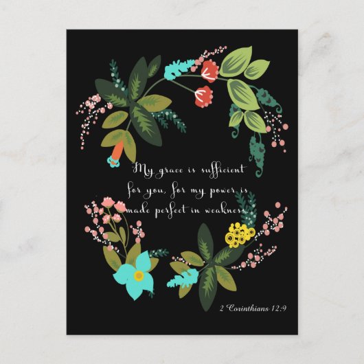 2 Corinthians 12:9 Briefkaart (Voorkant)