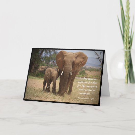 2 Corinthians 12:9 (KJV)-kaart  Kaart (Voorkant)