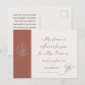 2 Corinthians 12:9 Mijn genade is voldoende Briefkaart (Voorkant / Achterkant)