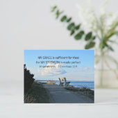 2 Corinthians 12:9 Mijn genade is voldoende ... Briefkaart (Staand voorkant)