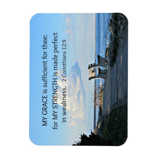 2 Corinthians 12:9 Mijn genade is voldoende ... Magneet (Verticaal)