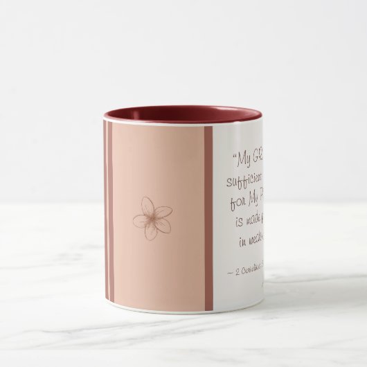 2 Corinthians 12:9 Mijn genade is voldoende Mok (Midden)