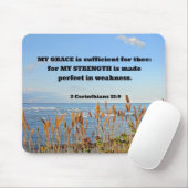 2 Corinthians 12:9 Mijn genade is voldoende ... Muismat (Met muis)