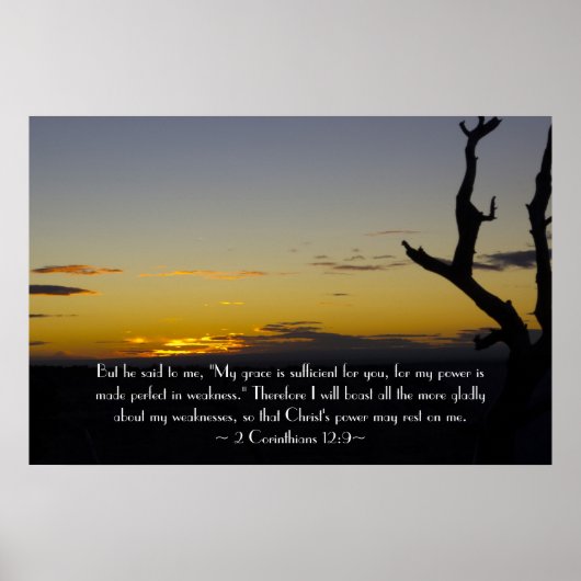 2 Corinthians 12:9 Poster (Voorkant)