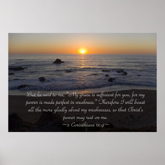 2 Corinthians 12:9 Poster (Voorkant)