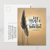 2 Corinthians 12:9 Zijn genade is voldoende Briefkaart (Voorkant / Achterkant)