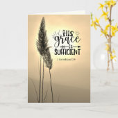 2 Corinthians 12:9 Zijn genade is voldoende Kaart (Gele Bloem)