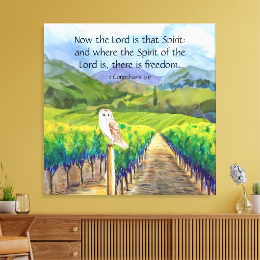 2 Corinthians 3:17 Canvas Afdruk (Insitu (Woonkamer))