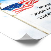 2 Corinthians 3:17 Er is vrijheid, Amerikaanse vla Poster (Hoek)