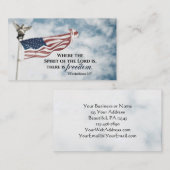 2 Corinthians 3:17 Er is vrijheid, Amerikaanse vla Visitekaartje (Voorkant / Achterkant)