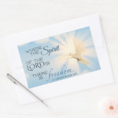 2 Corinthians 3:17 ...er zijn Freedom Bible Verse Rechthoekige Sticker (Envelop)