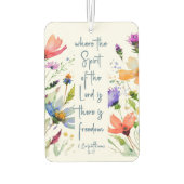 2 Corinthians 3:17 Freedom Bijbelversie Luchtverfrisser (Achterkant)