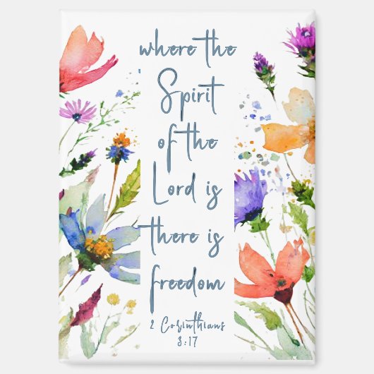 2 Corinthians 3:17 Freedom Bijbelversie Magneet (Voorkant)