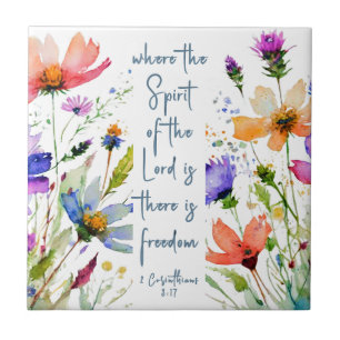 2 Corinthians 3:17 Freedom Bijbelversie Tegeltje