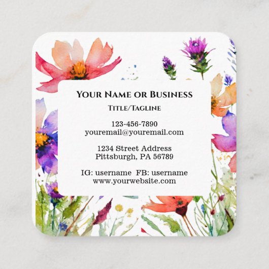 2 Corinthians 3:17 Freedom Bijbelversie Vierkante Visitekaartje (Achterkant)