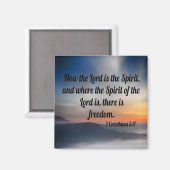 2 Corinthians 3:17 Magneet (Voorkant / Achterkant)