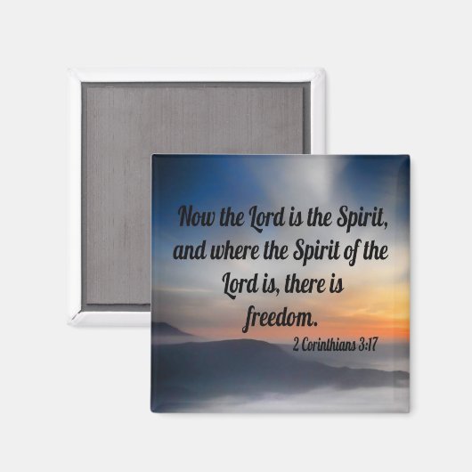 2 Corinthians 3:17 Magneet (Voorkant / Achterkant)